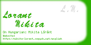 lorant mikita business card